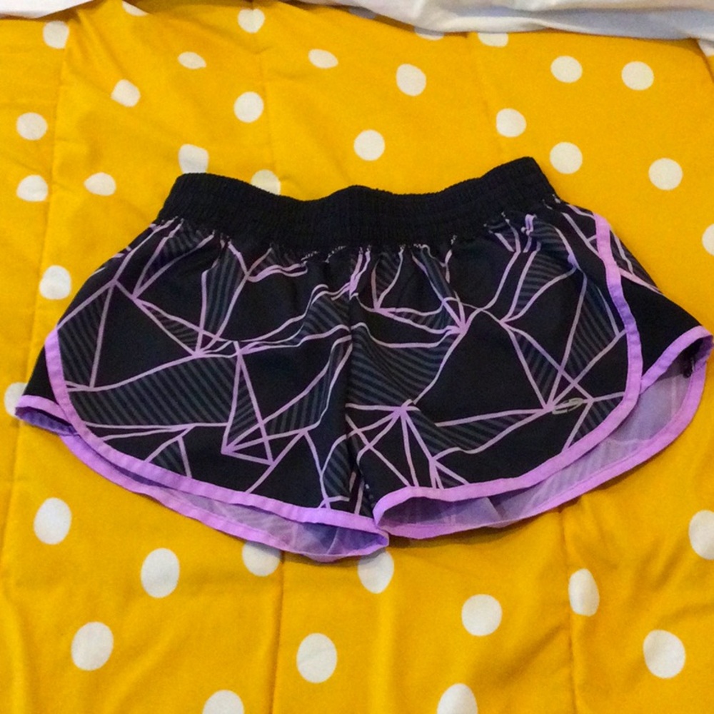 GEO PATTERN PRINTED ATHLETIC SHORTS, XS
